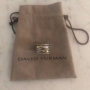 David Yurman double X Crossover ring